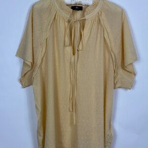 Yellow Flowy Seven For All Mankind Top XL